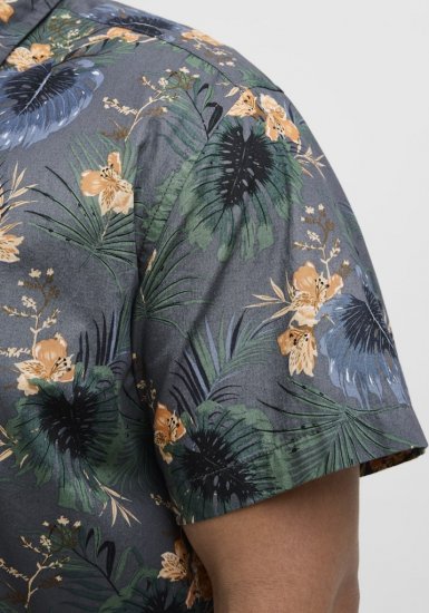 Jack & Jones Hawaii AOP Shirt Grey - Ingek - Ingek 2XL-10XL