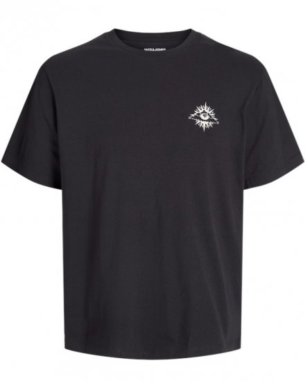  Jack & Jones Jackie Crew Neck T-Shirt Black - Pólók - Nagyméretű pólók - 2XL-14XL