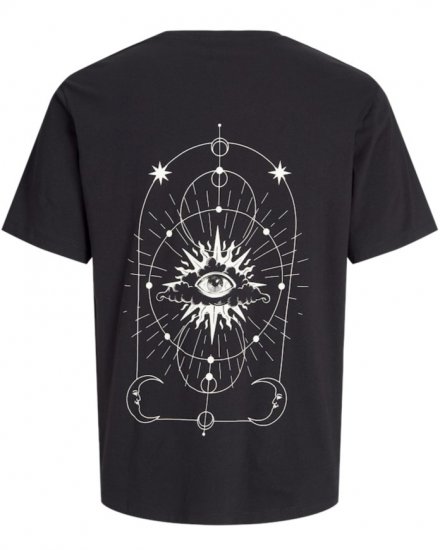  Jack & Jones Jackie Crew Neck T-Shirt Black - Pólók - Nagyméretű pólók - 2XL-14XL