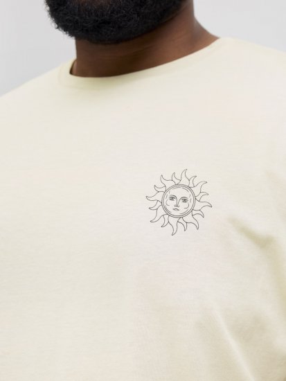 Jack & Jones Jackie Crew Neck T-Shirt Moonbeam - Pólók - Nagyméretű pólók - 2XL-14XL