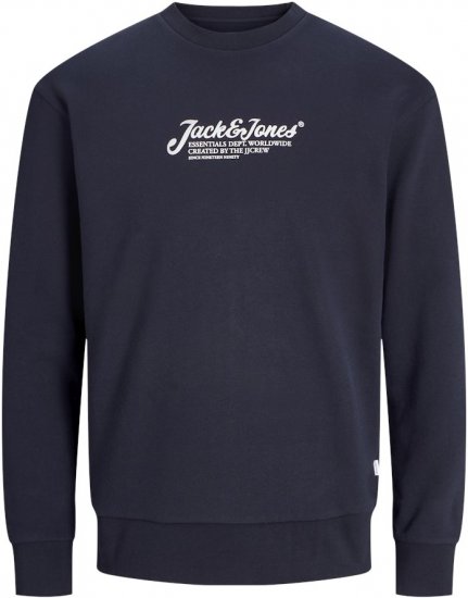 Jack & Jones Beau Crew Neck Sweatshirt Blue - Pulóverek & kapucnis pulóverek - Pulóverek & Kapucnis pulóver 2XL-12XL