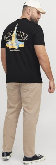 Jack & Jones Boston Photo Crew Neck T-Shirt Black - Pólók - Nagyméretű pólók - 2XL-14XL