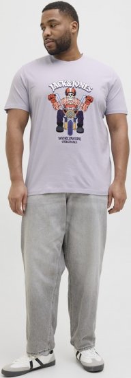 Jack & Jones Anatomy Skull Crew Neck T-Shirt Violet - Pólók - Nagyméretű pólók - 2XL-14XL