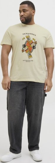 Jack & Jones Anatomy Skull Crew Neck T-Shirt Antique White - Pólók - Nagyméretű pólók - 2XL-14XL