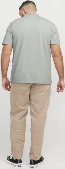 Jack & Jones Fusion Pique Zipper Polo Green/Blue - Pólóingek - Galléros Pólók 2XL-8XL - Pólóingek 2XL-8XL