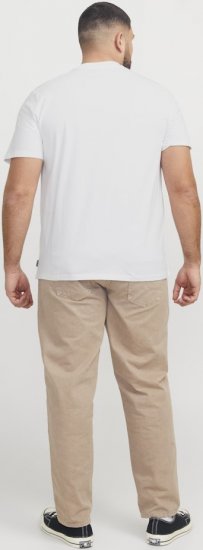 Jack & Jones Tarmac Camo Crew Neck T-Shirt Bright White - Pólók - Nagyméretű pólók - 2XL-14XL