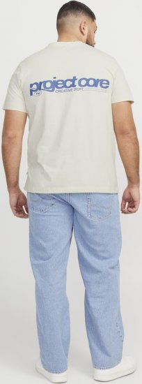 Jack & Jones Union Front & Back Print Crew Neck T-Shirt Yellow - Pólók - Nagyméretű pólók - 2XL-14XL