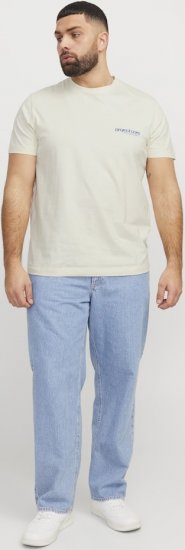 Jack & Jones Union Front & Back Print Crew Neck T-Shirt Yellow - Pólók - Nagyméretű pólók - 2XL-14XL