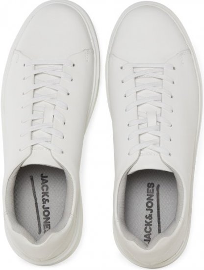 Jack & Jones Stockholm Leather Sneakers Bright White/Leather - Férfi cipők 40-52 - 