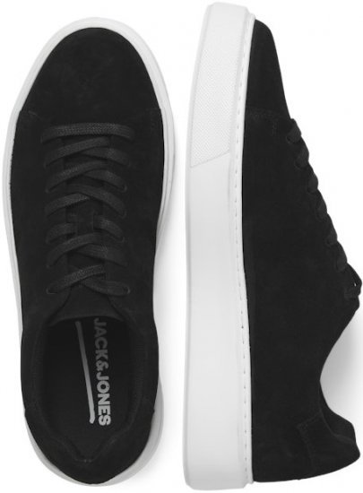 Jack & Jones Stockholm Leather Sneakers Black/Suede - Férfi cipők 40-52 - 