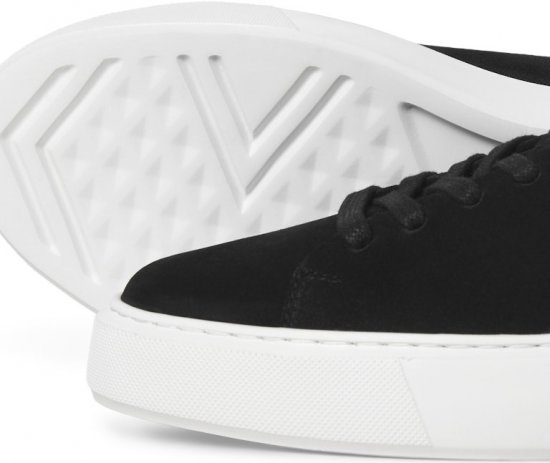 Jack & Jones Stockholm Leather Sneakers Black/Suede - Férfi cipők 40-52 - 