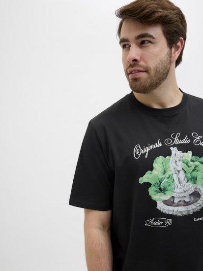 Jack & Jones Hydra Crew Neck T-Shirt Black - Pólók - Nagyméretű pólók - 2XL-14XL