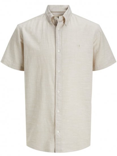 Jack & Jones Summer Shield Short Sleeve Shirt White Pepper - Ingek - Ingek 2XL-10XL