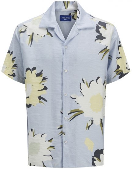 Jack & Jones Vira Marshall AOP Short Sleeve Shirt Skyway - Ingek - Ingek 2XL-10XL