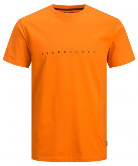 Jack & Jones JJFONT T-Shirt Orange - Pólók - Nagyméretű pólók - 2XL-14XL