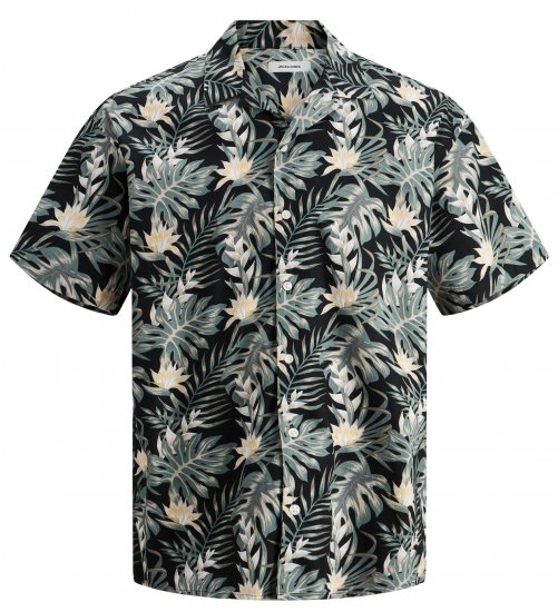 Jack & Jones JJCOASTAL RESORT Floral Shirt Black - Ingek - Ingek 2XL-10XL