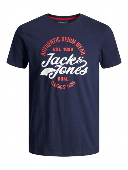 Jack & Jones JJBRAT T-Shirt Navy - Pólók - Nagyméretű pólók - 2XL-14XL