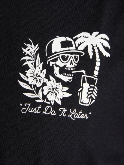 Jack & Jones JJCHILLER With Back Print Black - Pólók - Nagyméretű pólók - 2XL-14XL