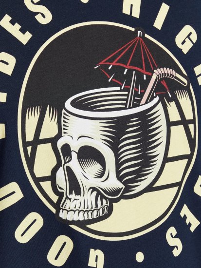 Jack & Jones JJEUSTACE T-Shirt Navy - Pólók - Nagyméretű pólók - 2XL-14XL