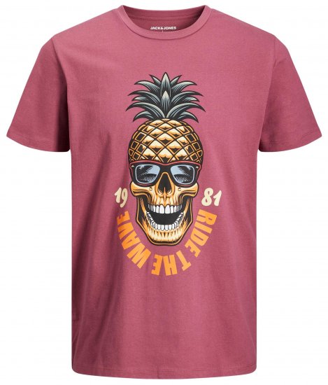 Jack & Jones JJEUSTACE T-Shirt Pink - Pólók - Nagyméretű pólók - 2XL-14XL