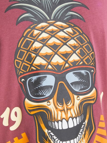 Jack & Jones JJEUSTACE T-Shirt Pink - Pólók - Nagyméretű pólók - 2XL-14XL