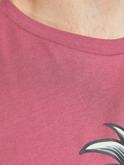 Jack & Jones JJEUSTACE T-Shirt Pink - Pólók - Nagyméretű pólók - 2XL-14XL