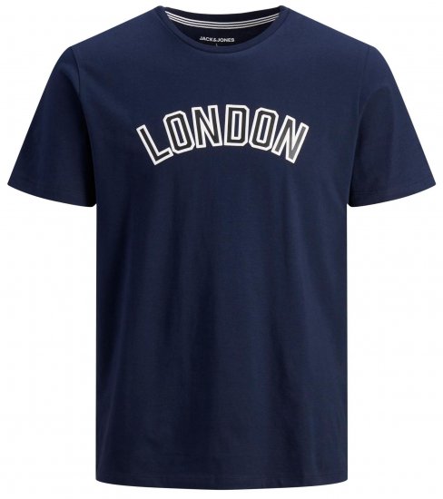 Jack & Jones JJCITY T-Shirt Navy - Pólók - Nagyméretű pólók - 2XL-14XL