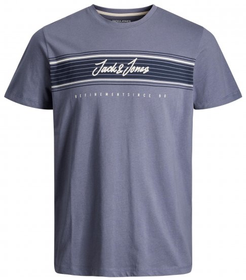 Jack & Jones JJLEO T-Shirt Gray - Pólók - Nagyméretű pólók - 2XL-14XL