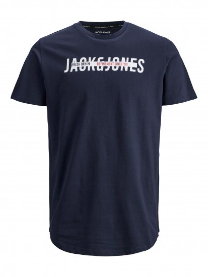 Jack & Jones JJTEO T-Shirt Navy - Pólók - Nagyméretű pólók - 2XL-14XL