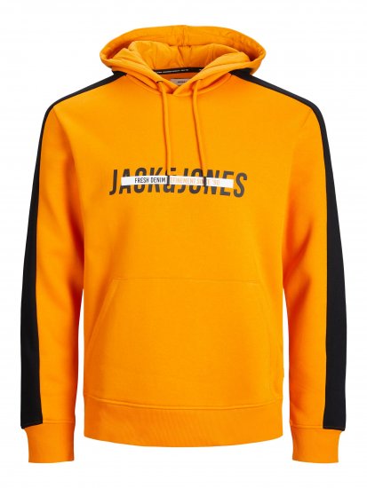 Jack & Jones JJCUT SWEAT Hoodie Orange - Pulóverek & kapucnis pulóverek - Pulóverek & Kapucnis pulóver 2XL-12XL