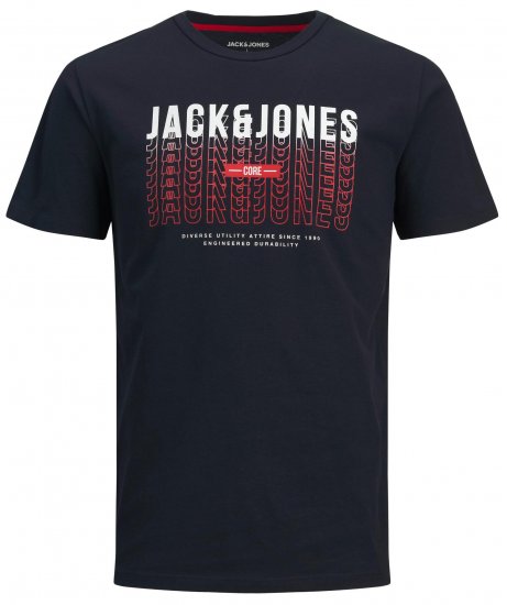Jack & Jones JJCYBER T-Shirt Navy - Pólók - Nagyméretű pólók - 2XL-14XL