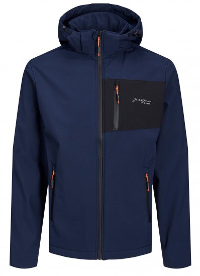 Jack & Jones JJTYSON Softshell Jacket Navy Blazer - Kabátok - Nagyméretű Kabátok - 2XL-8XL