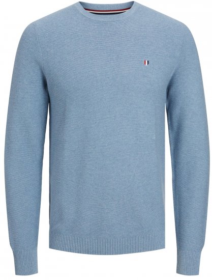 Jack & Jones JPRBLUROY Knitted Sweater Faded Denim - Pulóverek & kapucnis pulóverek - Pulóverek & Kapucnis pulóver 2XL-12XL