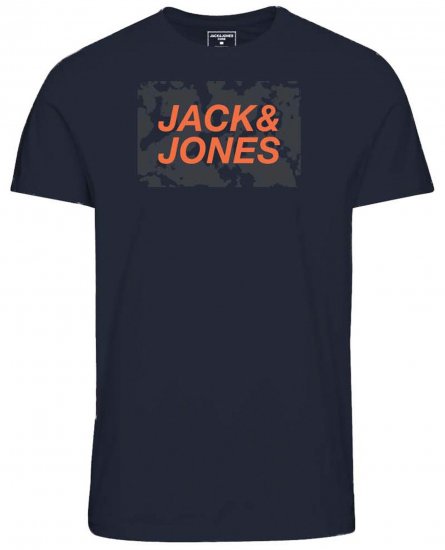 Jack & Jones JCOLAUGE T-Shirt Navy - Pólók - Nagyméretű pólók - 2XL-14XL