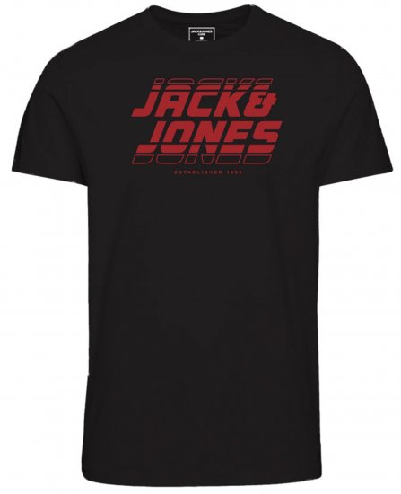 Jack & Jones JCOELLIOT T-Shirt Black - Pólók - Nagyméretű pólók - 2XL-14XL