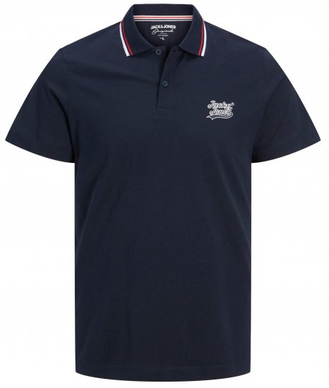 Jack & Jones JORTREVOR Polo Shirt Navy Blazer - Pólóingek - Galléros Pólók 2XL-8XL - Pólóingek 2XL-8XL