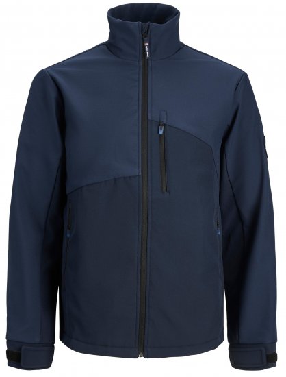 jack & Jones JCOARC Softshell Jacket Navy - Kabátok - Nagyméretű Kabátok - 2XL-8XL