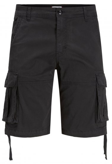 jack & Jones JPSTZEUS Cargo Shorts Black - Rövidnadrág - Nagyméretű Rövidnadrág W40-W60