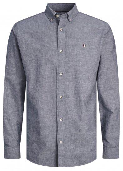 Jack & Jones JPRBLUSUMMER SHIELD LS Shirt Faded Denim - Ingek - Ingek 2XL-10XL