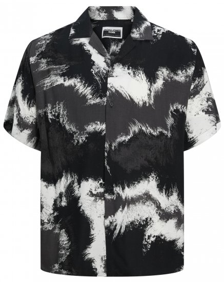 Jack & Jones JCOJEFF AOP Resort Shirt Asphalt - Ingek - Ingek 2XL-10XL