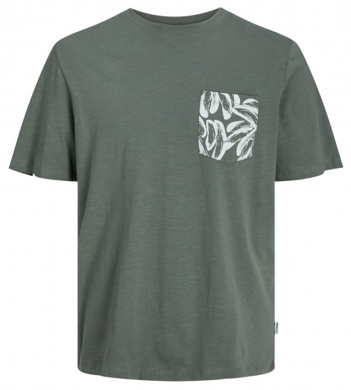 Jack & Jones JORLAFAYETTE POCKET T-Shirt Laurel Wreath - Pólók - Nagyméretű pólók - 2XL-14XL