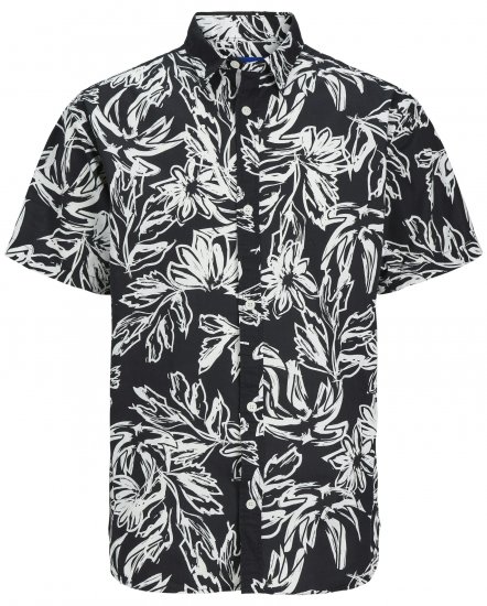 Jack & Jones JORLAFAYETTE AOP Short Sleeve Shirt Black - Ingek - Ingek 2XL-10XL