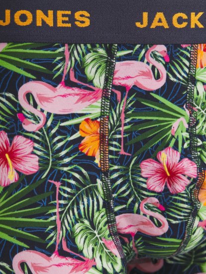 Jack & Jones JACPINK FLAMINGO TRUNKS 5 PACK Navy Blazer - Alsónemű & strandruhák - Nagyméretű Alsónemű 2XL-8XL