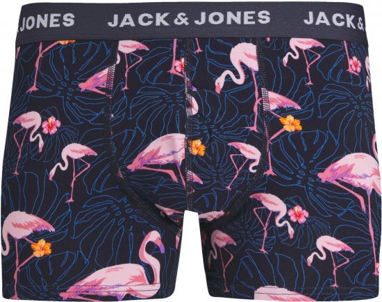 Jack & Jones JACPINK FLAMINGO TRUNKS 5 PACK Navy Blazer - Alsónemű & strandruhák - Nagyméretű Alsónemű 2XL-8XL