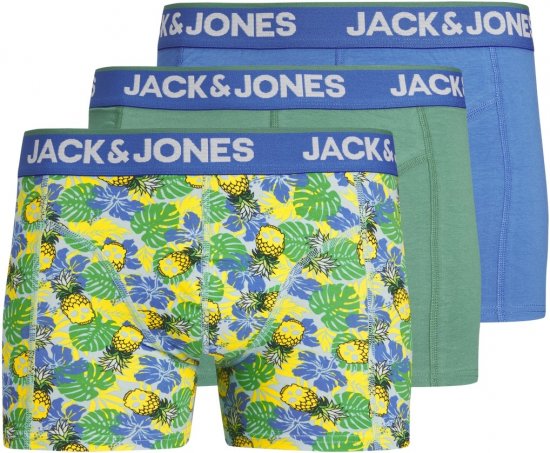 Jack & Jones JACPINEAPPLE SKULL TRUNKS 3 PACK Palace Blue - Alsónemű & strandruhák - Nagyméretű Alsónemű 2XL-8XL