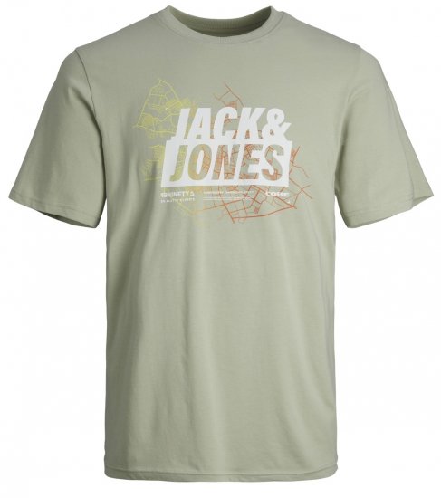 Jack & Jones JCOMAP SUMMER LOGO Desert sage - Pólók - Nagyméretű pólók - 2XL-14XL