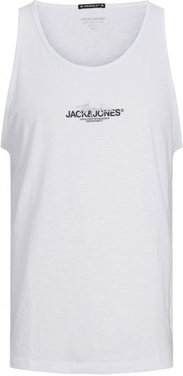 Jack & Jones JORARUBA BRANDING TANK TOP Bright White - Pólók - Nagyméretű pólók - 2XL-14XL