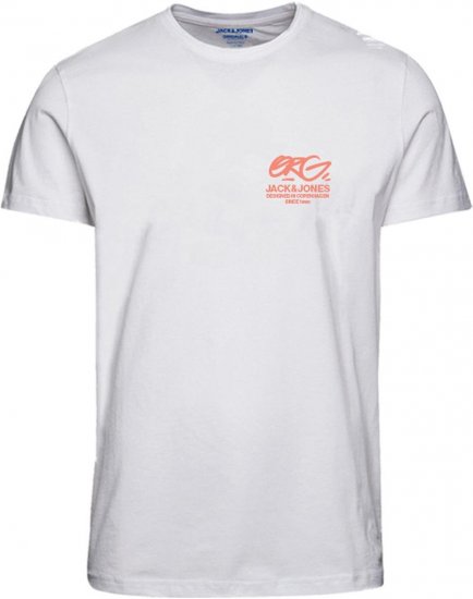 Jack & Jones JORARUBA TEE SS CREW NECK Brighter White - Pólók - Nagyméretű pólók - 2XL-14XL