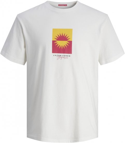 Jack & Jones JORMARBELLA BRANDING TEE SS Bright White - Pólók - Nagyméretű pólók - 2XL-14XL