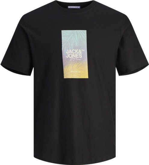 Jack & Jones JORARUBA Sunset Branding T-shirt Black - Pólók - Nagyméretű pólók - 2XL-14XL